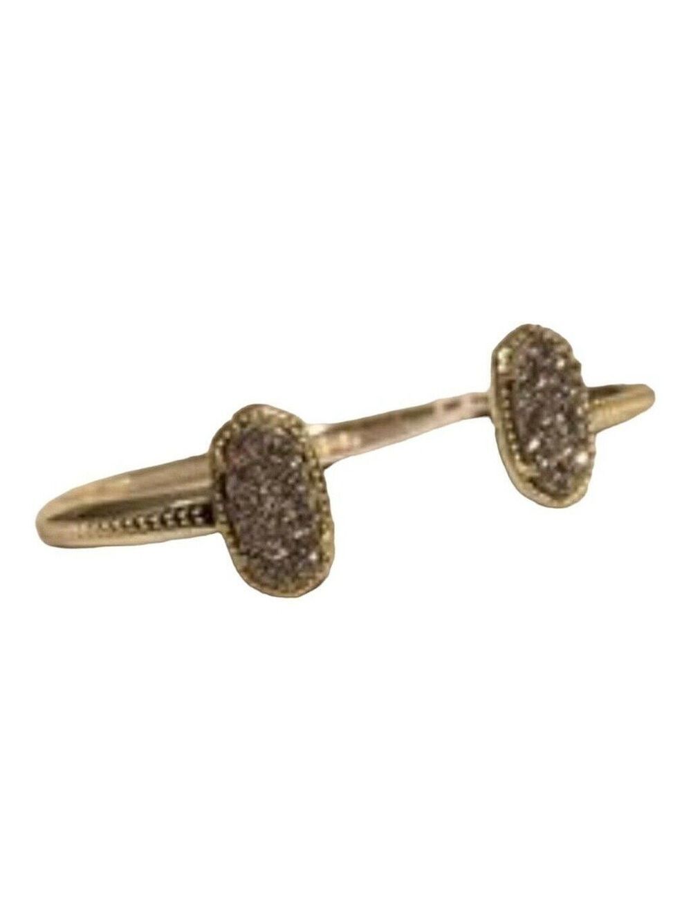 Kendra Scott Women Gold Pave Set Stones Halo Design Bracelet 8" - Picture 4 of 9